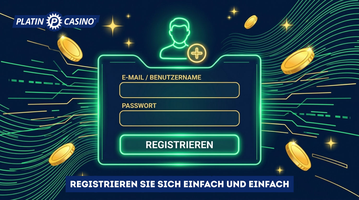Registrieren Sie sich einfach und einfach im Platin Casino Online Casino